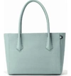 Dagne Dover Signature Legend Coated Canvas Tote In Sea Mist