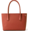 Dagne Dover Signature Legend Coated Canvas Tote - Red In Clay Red