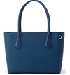 Dagne Dover Signature Classic Coated Canvas Tote - Blue In Bay Blue