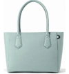 Dagne Dover Signature Classic Coated Canvas Tote - Green In Sea Mist