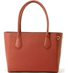 Dagne Dover Signature Classic Coated Canvas Tote In Clay Red