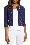 Anne Klein Broderie Lace Cardigan In Cherry Blossom