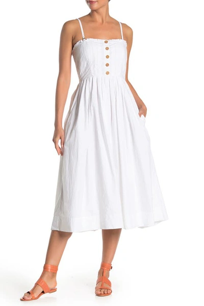 Free People Lilah Strapless Midi Dress In White