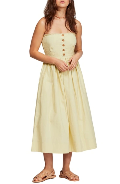 Free People Lilah Strapless Maxi Dress In Lime