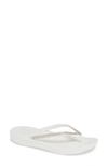 Fitflop Iqushion(tm) Crystal Embellished Flip Flop In Teal Fabric