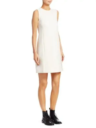 Theory Vented Hem Shift Dress In Ivory
