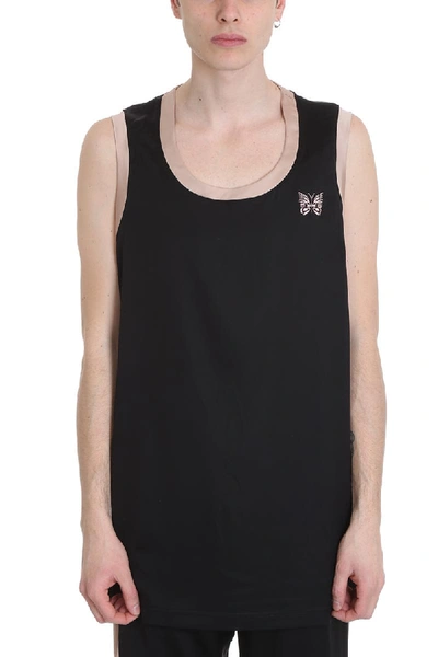 Needles Black Cotton Tank Top