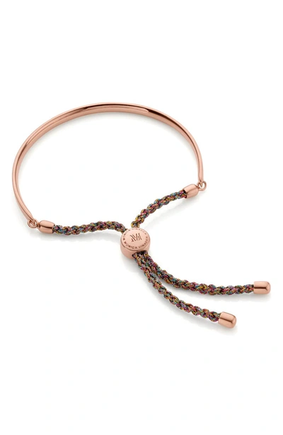 Monica Vinader Engravable 'fiji' Friendship Bracelet In Rose Gold