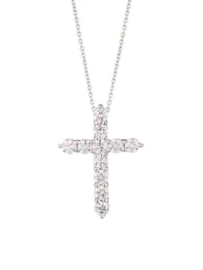 Roberto Coin Diamond Crosses 18k White Gold & Diamond Necklace