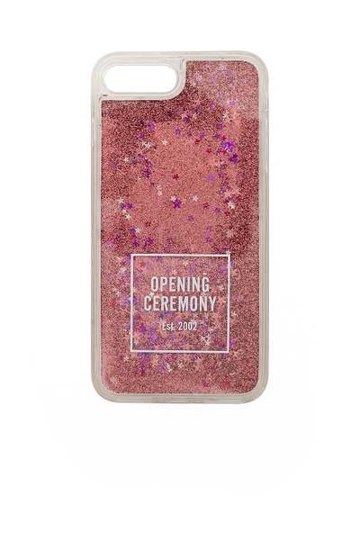 Opening Ceremony Glitter Iphone 8 Plus Case In Pink