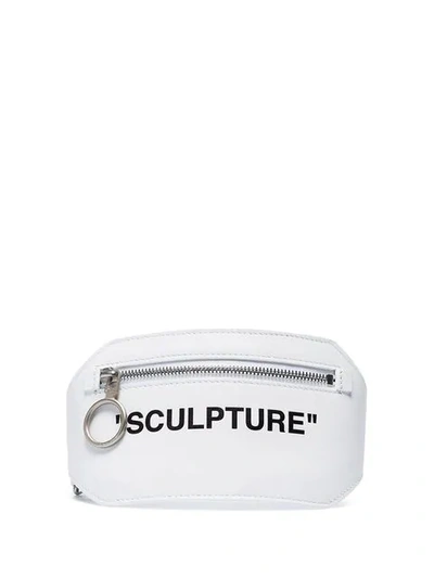 Off-white Leather Sculpture Leg Pouch In White