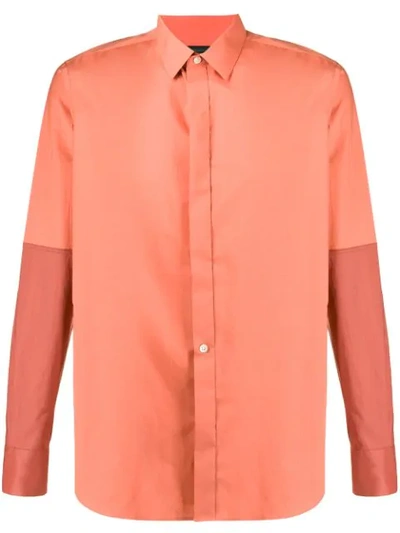 Ann Demeulemeester Two-tone Shirt In Orange