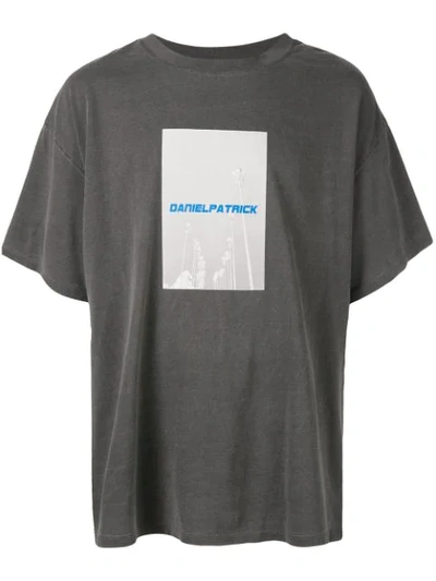 Daniel Patrick Palm Tree T-shirt In Grey