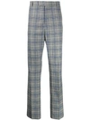 Band Of Outsiders Karierte Smoking-hose In Grey