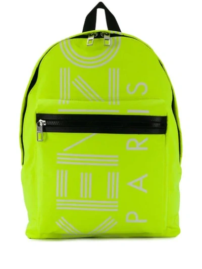 Kenzo Rucksack Mit Logo-print - Gelb In Yellow