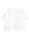 Alexander Mcqueen Peplum Shorts In White