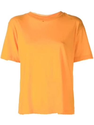Ben Taverniti Unravel Project Raw Edge T-shirt In Orange