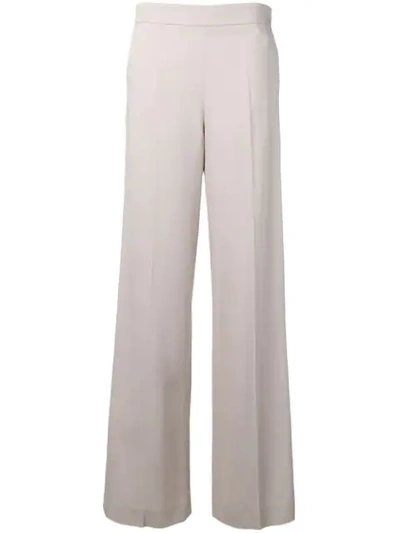 Blumarine High-waisted Tailored Trousers In Neutrals