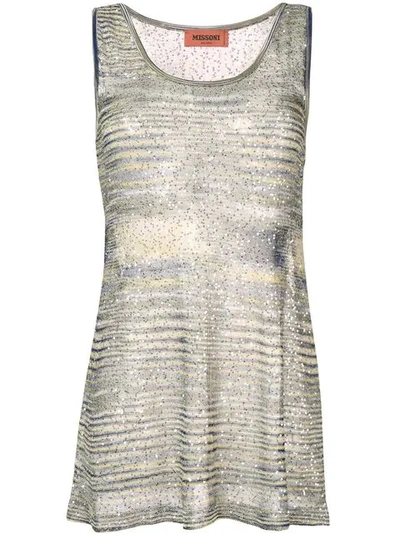 Missoni Long Tank Top - Blue