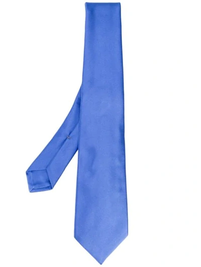 Kiton Silk Tie In Blue