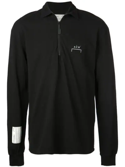 A-cold-wall* Long Sleeve Polo Shirt - Black