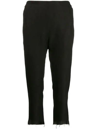 Ann Demeulemeester Cropped Slim-fit Trousers In Black