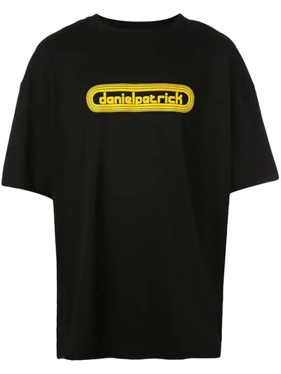 Daniel Patrick Retro Track T-shirt In Black