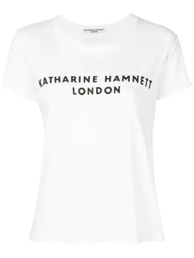 Katharine Hamnett Logo Print T-shirt In White