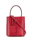 Prada Double Medium Bag In Red