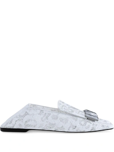 Sergio Rossi Sr1 Slippers - White In Weiss