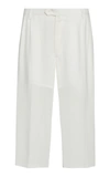 Maison Margiela Low-rise Wool-blend Cropped Pants In White