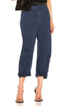 Nili Lotan Shon Stretch Cotton Pants In Vintage Blue