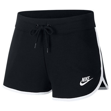 Nike Women's Sportswear Heritage Fleece Shorts In Black | ModeSens