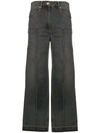 Isabel Marant Étoile Cropped Wide-leg Jeans In Black