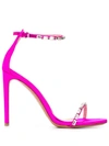 Alexandre Vauthier Carla Satin Sandals In Fuxia