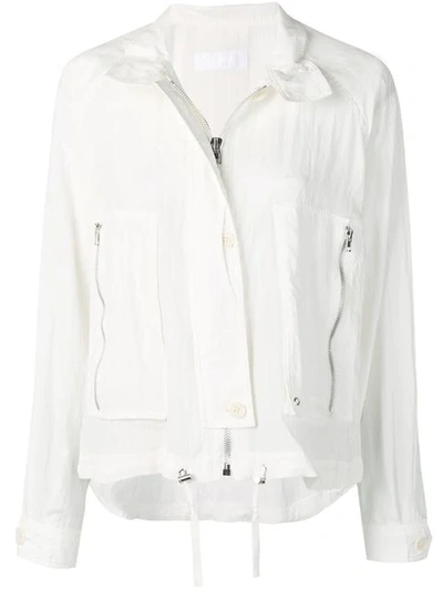 Helmut Lang Parachute Short Trench In White