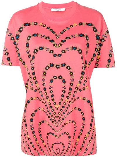Givenchy T-shirt Mit Blumenmuster - Rosa In Pink