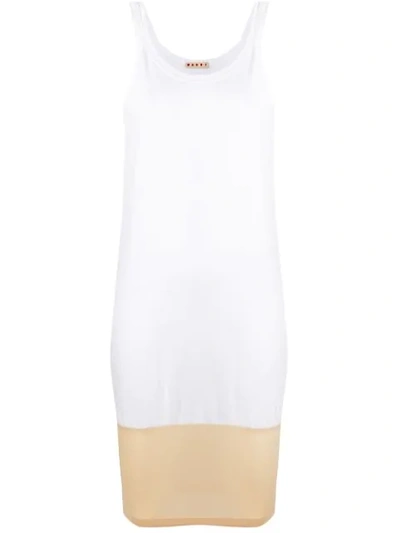 Marni Long Length Waistcoat Top In White