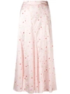 Ganni Floral Skirt In Pink