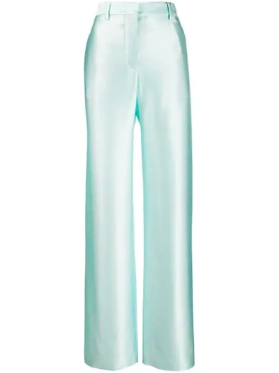 Giorgio Armani High-waisted Trousers In Blue