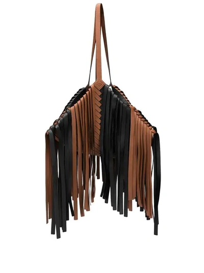 Loewe Fringe Tote In Black