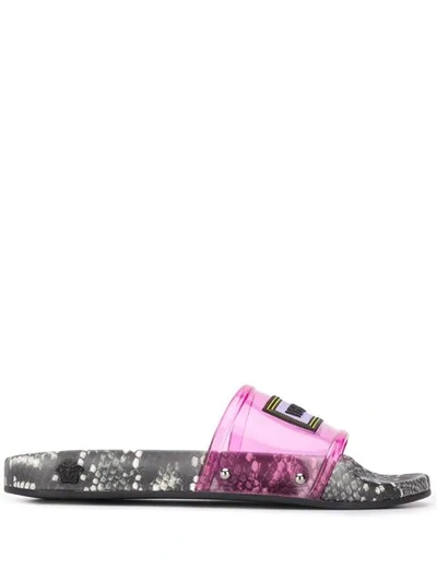 Versace Vintage Logo Slides - Pink