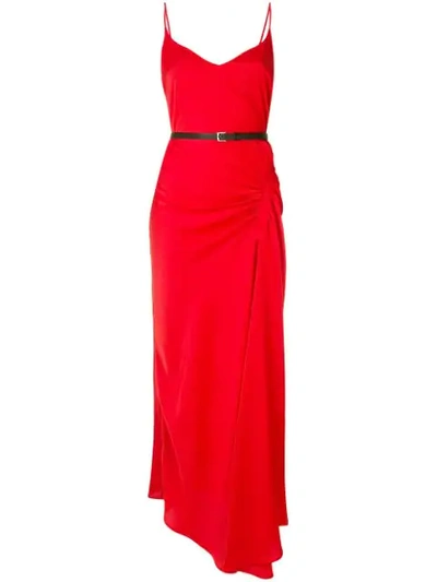 Christopher Esber Incline Gathered Gown In Red