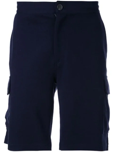 Brunello Cucinelli Linen-blend Cargo Shorts In Navy