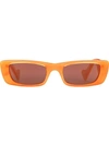 Gucci Rectangular Frame Sunglasses In Orange