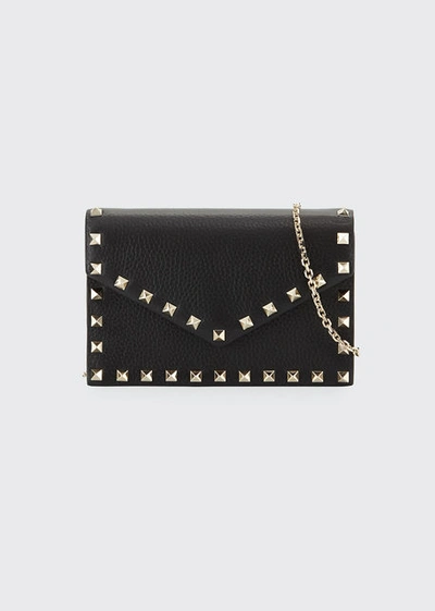 Valentino Garavani Valentino 黑色  Rockstud 链带钱包 In Nero