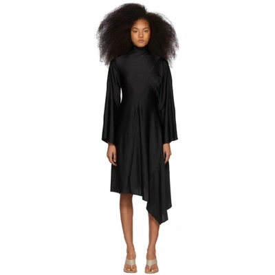 Ambush Asymmetric Midi Dress In Black