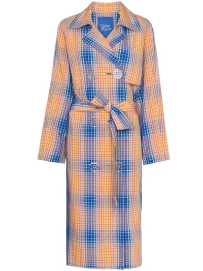 Simon Miller Paz Jacket In Golden Orange Plaid