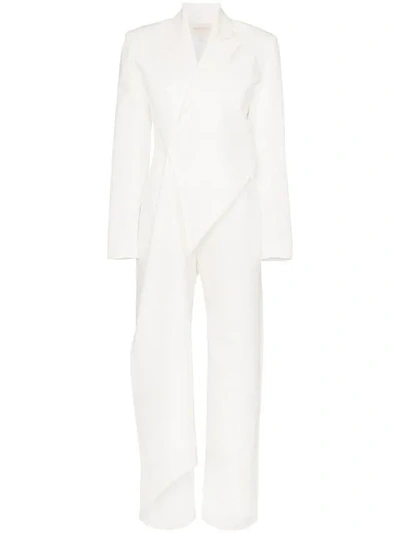 Materiel Draped Jumpsuit In White