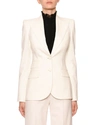 Dolce & Gabbana Single-breasted Stretch-wool Blazer In Ivory